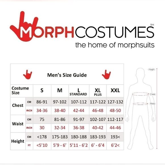 Morph Costumes Electric Blue Skeleton Halloween Costume Men's Size Large - Picture 7 of 7